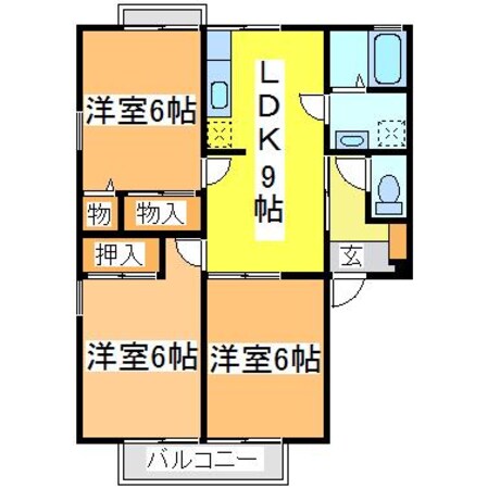 セジュールシゲモリCの物件間取画像